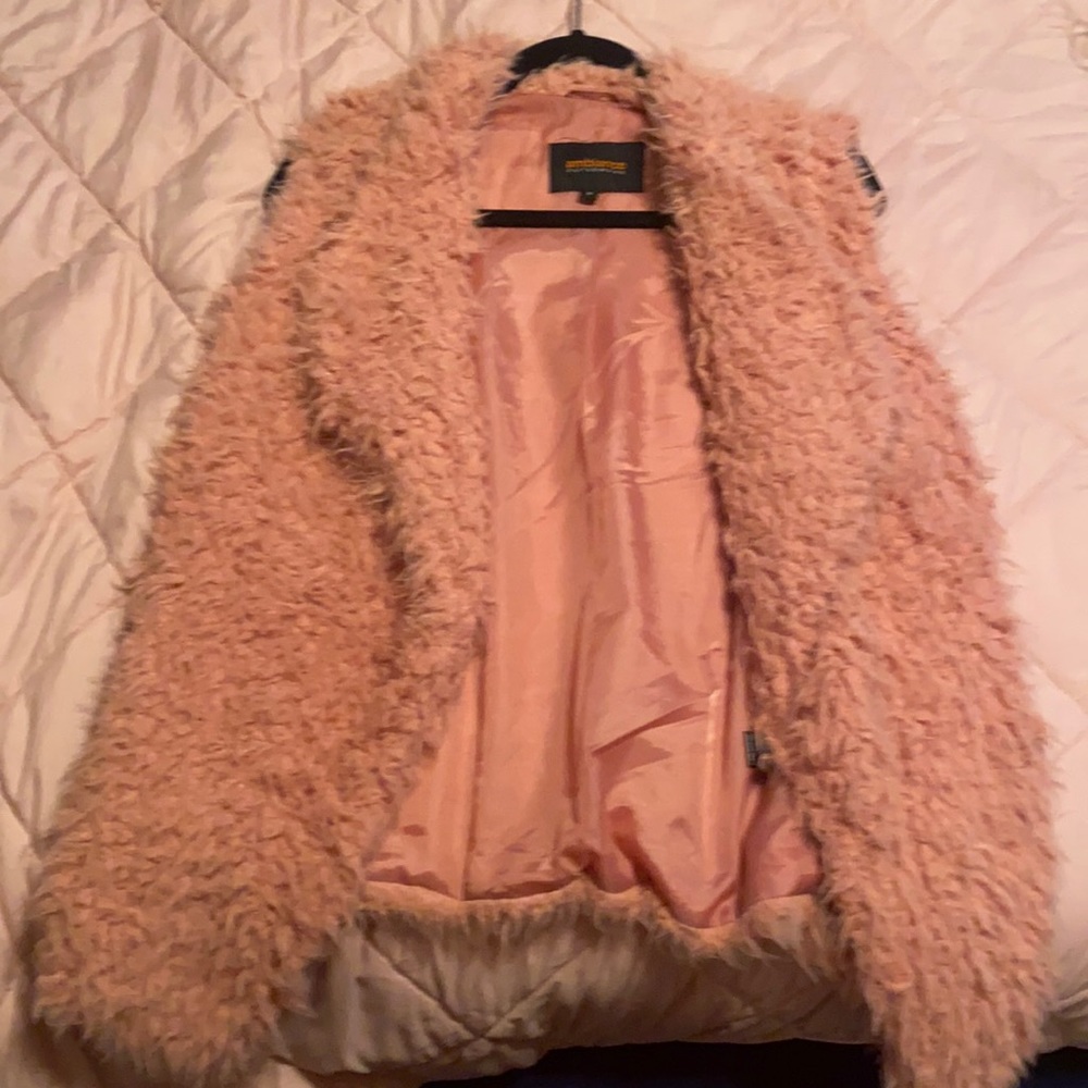 Furry vest jacket